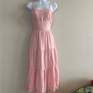 SHEIN Elegant Pink Sleeveless Dress